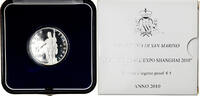 San Marino 5 Euro Silver, Shanghai Expo, KM:495 -