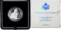 San Marino 10 Euro Giosuè Carducci, Rome, Proof, Silver -