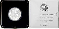San Marino 10 Euro 10 ans de l'Euro, Rome, Proof, Silver -