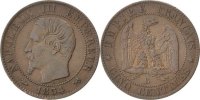 France 5 Centimes Coin, Napoleon III, Napoléon III, Rouen -