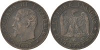 France 5 Centimes Coin, Napoleon III, Napoléon III, Strasbourg -