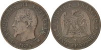 France 5 Centimes Coin, Napoleon III, Napoléon III, Bordeaux -