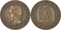 France 5 Centimes Coin, Napoleon III, Napoléon III, Lille -