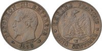France 5 Centimes Coin, Napoleon III, Napoléon III, Lille -