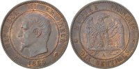 France 10 Centimes Coin, Napoleon III, Napoléon III, Paris -