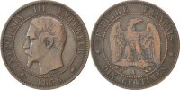 France 10 Centimes Coin, Napoleon III, Napoléon III, Paris -