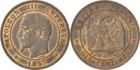 France 10 Centimes Coin, Napoleon III, Napoléon III, Paris -