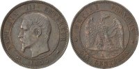 France 10 Centimes Coin, Napoleon III, Napoléon III, Bordeaux -