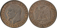 France 5 Centimes Coin, Napoleon III, Napoléon III, Paris -