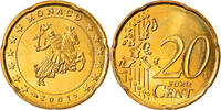 Monaco 20 Euro Cent Paris, Brass, KM:171 -