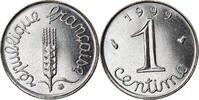 France Centime Coin, Épi, Paris, Stainless Steel, KM:928 -