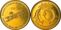 France 100 Francs Coin, Bassas da India, Bronze-Aluminium -