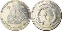 France 50 Francs Coin, Bassas da India, Cupro-nickel Aluminium -