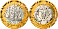 France 200 Francs Coin, Europa, Bi-Metallic -