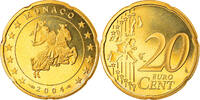 Monaco 20 Euro Cent Prince Rainier III, Paris, BE, Brass -