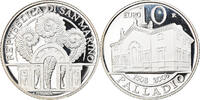 San Marino 10 Euro Di Palladio, Rome, BE, Silver, KM:514 -