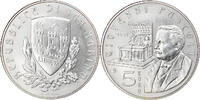 San Marino 5 Euro Giovanni Pascoli, Rome, Silver, KM:520 -