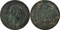France 10 Centimes Coin, Napoleon III, Napoléon III, Marseille -