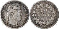 France 50 Centimes Coin, Louis-Philippe, Paris, Silver -