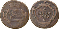ITALIAN STATES 2 Soldi Coin, GORIZIA, Francesco II, Schm -
