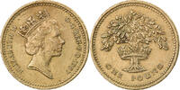 Great Britain Pound Coin, Elizabeth II, Nickel-brass, KM:948 -