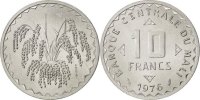 Mali 10 Francs Coin, Aluminum, KM:E3 -
