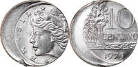 Brazil 10 Centavos Coin, error off center strike, Stainless -