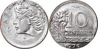 Brazil 10 Centavos Coin, error off center strike, Stainless -