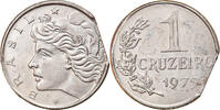 Brazil Cruzeiro Coin, Error straight clip, Copper-nickel -