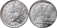Brazil 50 Centavos Coin, error off center strike, Stainless -