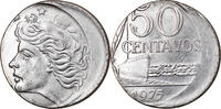 Brazil 50 Centavos Coin, planchet error, Stainless Steel -