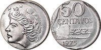 Brazil 50 Centavos Coin, planchet error, Stainless Steel -