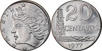 Brazil 20 Centavos Coin, planchet error, Stainless Steel -