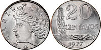 Brazil 20 Centavos Coin, planchet error, Stainless Steel -