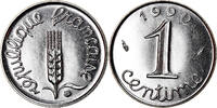 France Centime Coin, Épi, Paris, Stainless Steel, KM:928 -