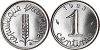 France Centime Coin, Épi, Paris, Stainless Steel, KM:928 -