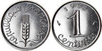 France Centime Coin, Épi, Paris, Stainless Steel, KM:928 -