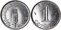 France Centime Coin, Épi, Paris, Stainless Steel, KM:928 -