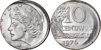 Brazil 10 Centavos Coin, error double strike off center -