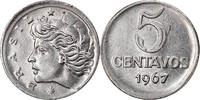 Brazil 5 Centavos Coin, error broadstruck, Stainless Steel -