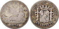 Spain Peseta Coin, Provisional Government, Silver, KM:653 -