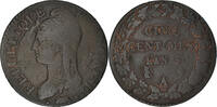 France 5 Centimes Coin, Dupré, Paris, Coins choqués -