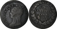 France 5 Centimes Coin, Dupré, Lille, Bronze, KM:640.11 -