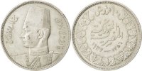 Egypt 10 Piastres Coin, Farouk, Silver, KM:367 -