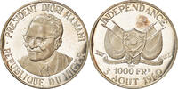 Niger 1000 Francs Coin, Silver, KM:6 -