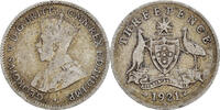 Australia Threepence Coin, George V, Silver, KM:24 -