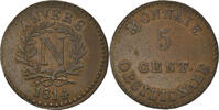 FRENCH STATES 5 Centimes Coin, ANTWERP, Anvers, Frappe médaille -