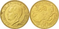 Monaco 50 Francs Coin, Cupro-Aluminium, KM:E30, Gadoury:141 -