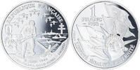 France Franc Normandy Invasion, Paris, Proof, Silver, KM:1014 -