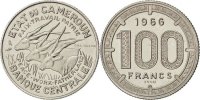 Cameroon 100 Francs Coin, Paris, Nickel, KM:E11 -
